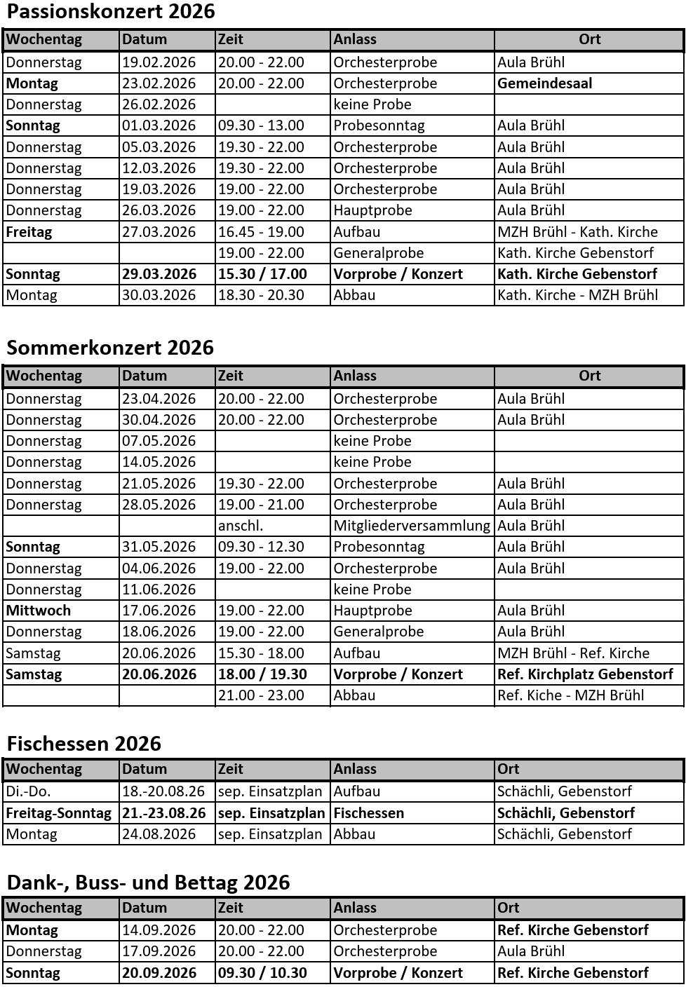 Probenplan BOG 2026 A